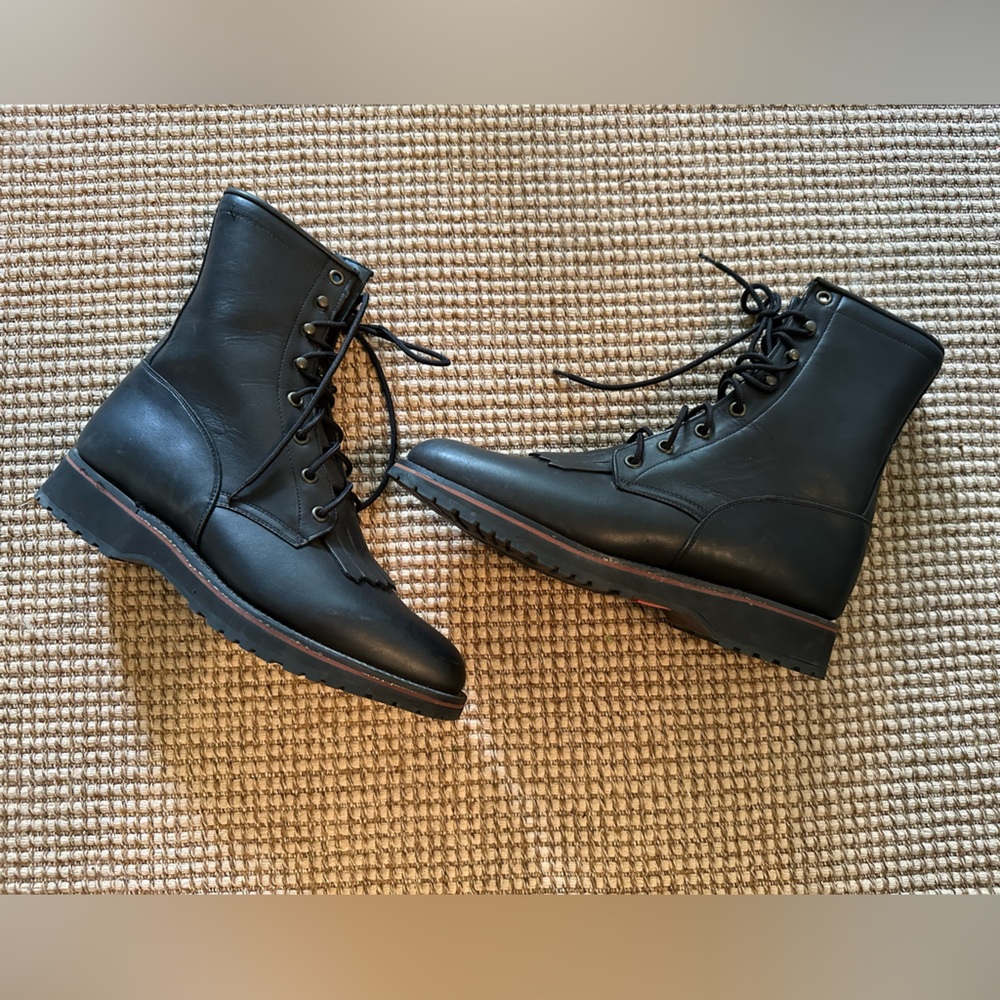 Black Lace-Up Women's Boots
